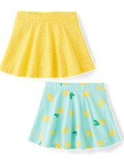 Toddler Girls Print Skort 2-Pack