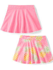 Toddler Girls Print Skort 2-Pack