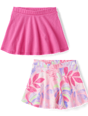 Toddler Girls Print Skort 2-Pack