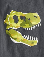 Baby And Toddler Boys Camo Dino Graphic Tee
