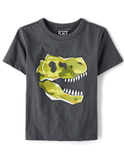 Baby And Toddler Boys Camo Dino Graphic Tee