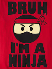Boys Bruh Ninja Graphic Tee