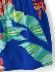 Toddler Girls Matching Family Tropical Ruffle Swing Dress