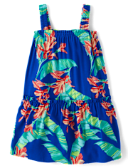 Toddler Girls Matching Family Tropical Ruffle Swing Dress