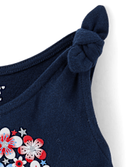 Toddler Girls Americana Tie Shoulder Dress