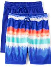 Boys Ombre Performance Basketball Shorts 2-Pack