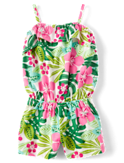 Baby And Toddler Girls Print Ruffle Romper