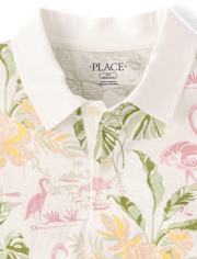 Mens Matching Family Tropical Polo