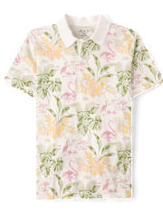 Mens Matching Family Tropical Polo