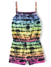 Baby And Toddler Girls Rainbow Tie Dye Romper