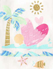 Baby And Toddler Girls Graphic Side Tie Tank Top