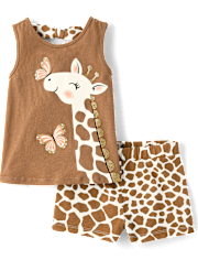 Toddler Girls Giraffe 2-Piece Set