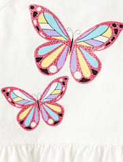 Toddler Girls Butterfly 2-Piece Outfit Set