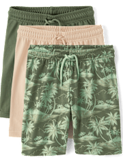 Boys Tropical Performance Basketball Shorts 3-Pack