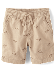 Boys Print Pull On Jogger Shorts