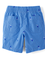 Boys Print Pull On Jogger Shorts