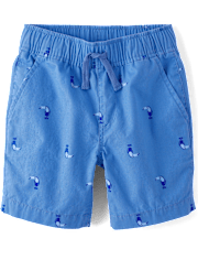 Boys Print Pull On Jogger Shorts