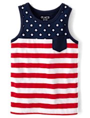 Boys American Flag Tank Top