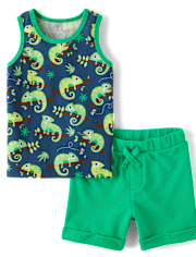 Baby And Toddler Boys Chameleon 2-Piece Outfit Set
