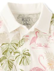 Baby And Toddler Boys Matching Family Tropical Polo