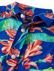 Baby And Toddler Boys Matching Family Tropical Button Up Shirt