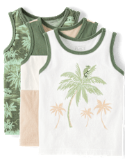 Baby And Toddler Boys Chameleon Tank Top 3-Pack