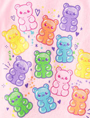 Girls Candy Bear Graphic Tee