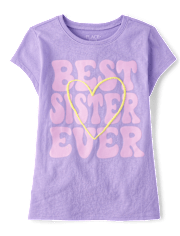 Girls Best Sister Ever Graphic Tee