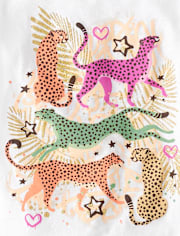 Girls Cheetah Graphic Tee