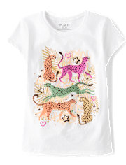 Girls Cheetah Graphic Tee