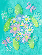 Baby And Toddler Girls Turtle Graphic Tee