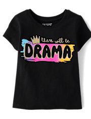 Baby And Toddler Girls Drama Graphic Tee