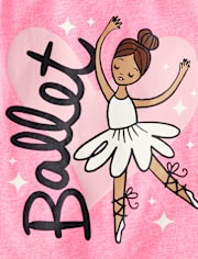 Baby And Toddler Girls Ballerina Graphic Tee