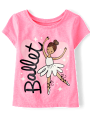 Baby And Toddler Girls Ballerina Graphic Tee