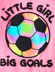 Baby And Toddler Girls Soccer Graphic Tee