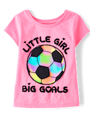 Baby And Toddler Girls Soccer Graphic Tee
