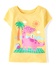Bébé Et tout-petit, fille Dino Beach T-shirt imprimé