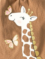 Ensemble de vêtements de jeu 4 pièces pour bébé fille motif girafe