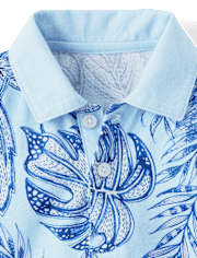 Ensemble de tenues familiales assorties pour bébés garçons, motif tropical, 2 pièces