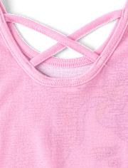 Girls Tropical Unicorn Cross-Back Nightgown