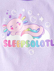 Girls Axolotl Snug Fit Cotton Pajamas