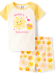 Baby And Toddler Girls Daddy's Sunshine Snug Fit Cotton Pajamas