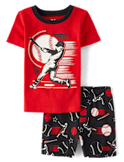 Boys Baseball Snug Fit Cotton Pajamas