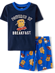Boys Breakfast Snug Fit Cotton Pajamas