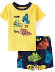 Baby And Toddler Boys Construction Snug Fit Cotton Pajamas