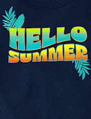 Baby And Toddler Boys Hello Summer Snug Fit Cotton Pajamas