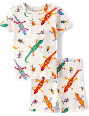 Baby And Toddler Boys Lizard Snug Fit Cotton Pajamas