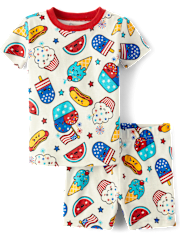Baby And Toddler Americana Food Snug Fit Cotton Pajamas