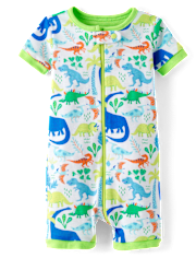 Baby And Toddler Boys Dino Snug Fit Cotton One Piece Pajamas