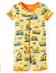 Baby And Toddler Boys Construction Snug Fit Cotton One Piece Pajamas